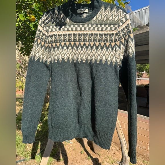 Madewell Other - Madewell Merino Wool Fair Isle Forest Green & Cream Jumper Men's Small